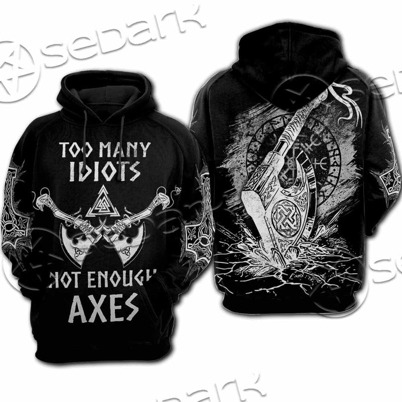 Mjolnir Viking Axe SED-1104 Hoodie & Zip Hoodie Raglan
