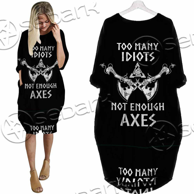 Mjolnir Viking Axe SED-1104 Batwing Pocket Dress