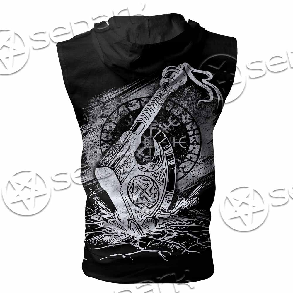 Mjolnir Viking Axe SED-1104 Zip Sleeveless Hoodie
