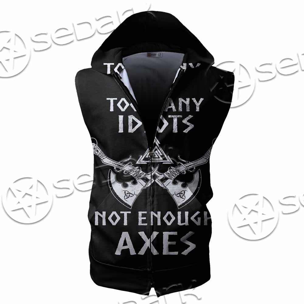 Mjolnir Viking Axe SED-1104 Zip Sleeveless Hoodie