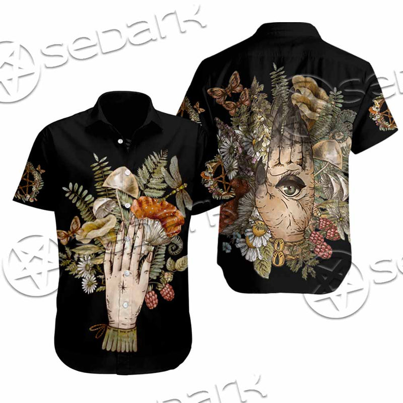 Green Witch Hand With All Seeing Eye SED-1113 Shirt Allover