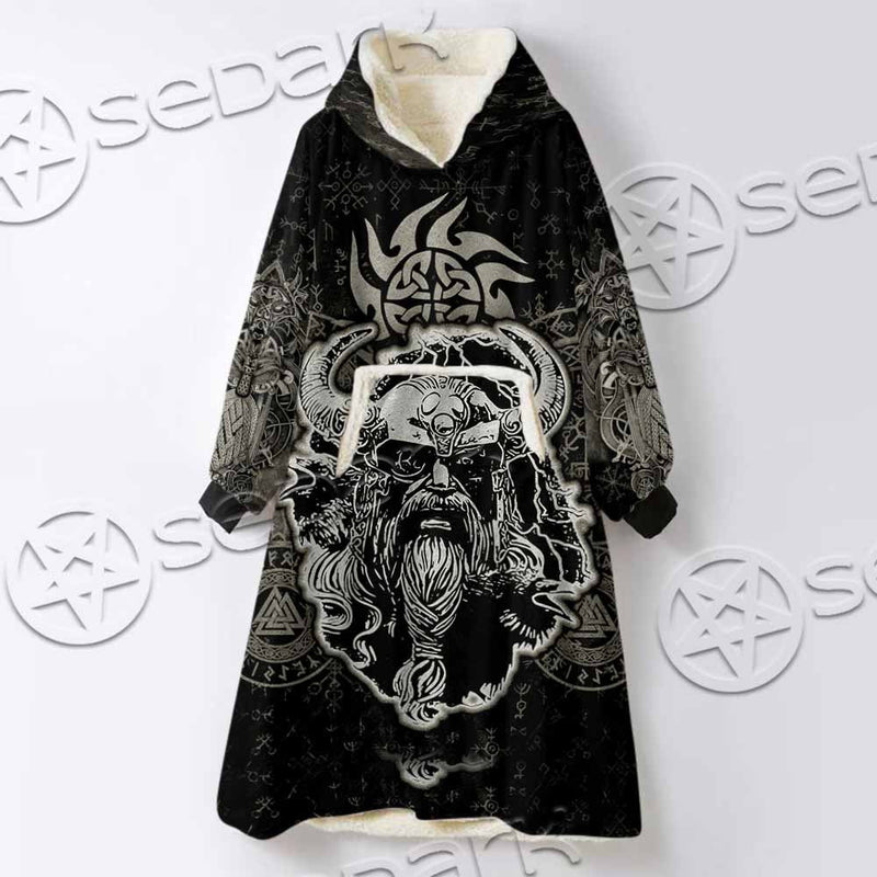 Norse Mythology SED-1126 Oversized Sherpa Blanket Hoodie