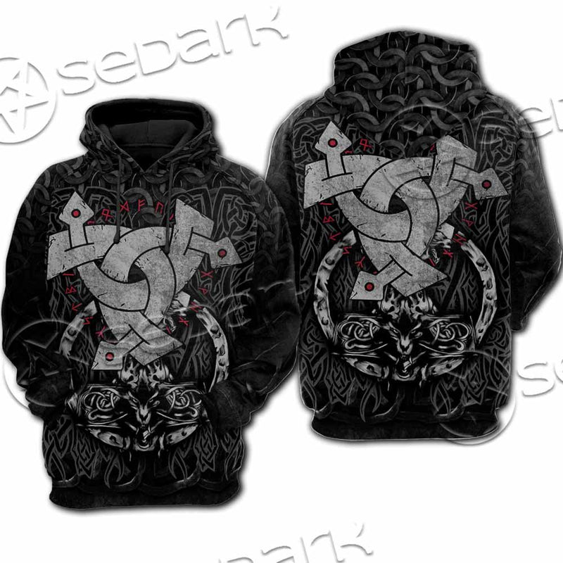Triple Horn Of Odin SED-1127 Hoodie & Zip Hoodie Raglan
