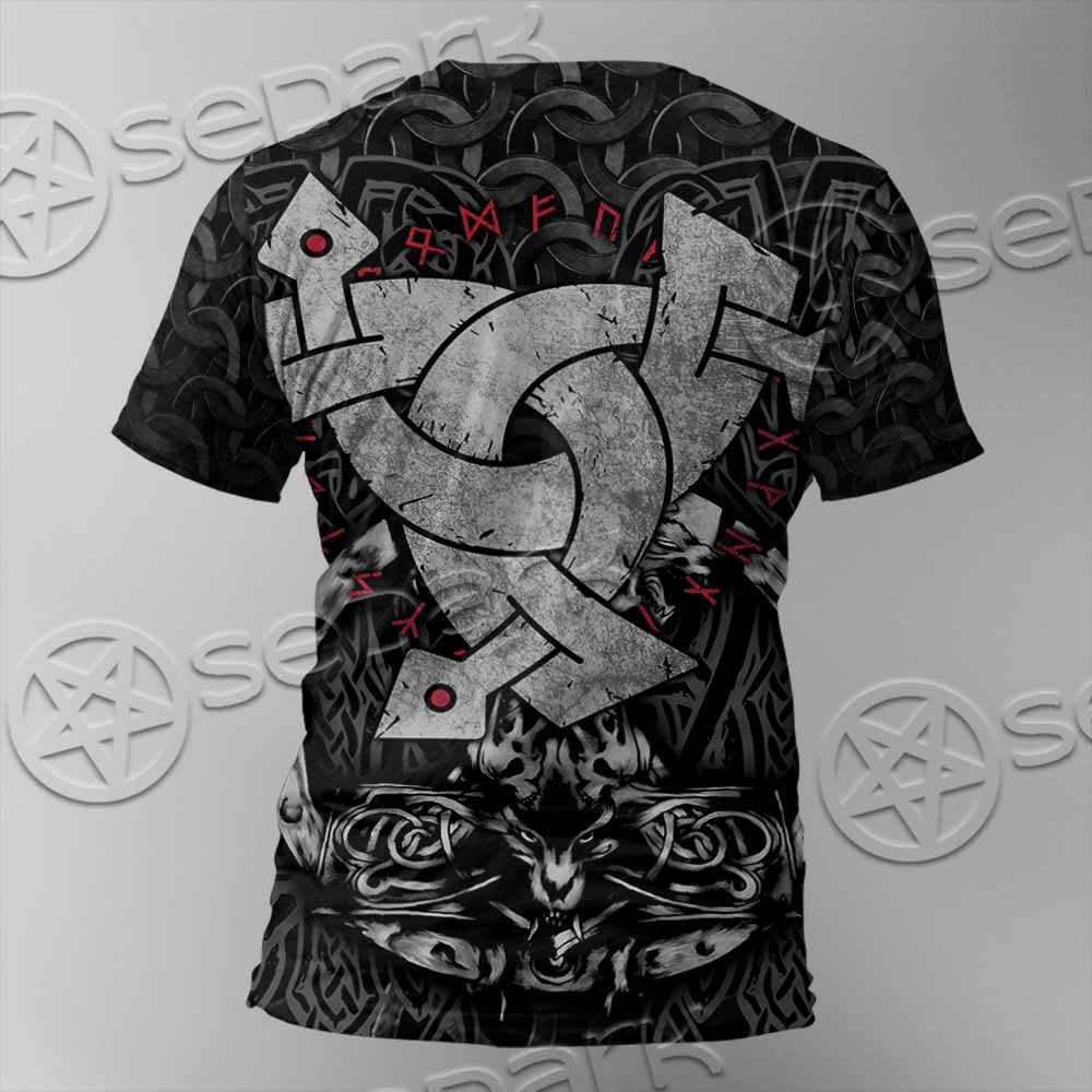 Triple Horn Of Odin SED-1127 Unisex T-shirt