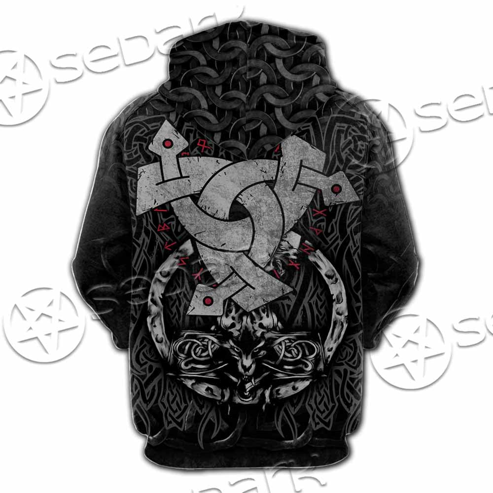 Triple Horn Of Odin SED-1127 Hoodie & Zip Hoodie Raglan
