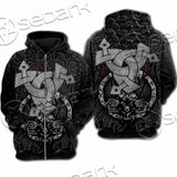 Triple Horn Of Odin SED-1127 Hoodie & Zip Hoodie Raglan
