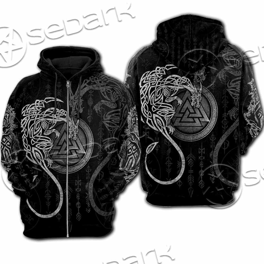 Viking Odin SED-1128 Hoodie & Zip Hoodie Raglan