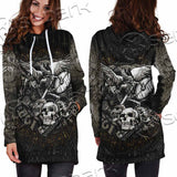 Nordic Rune Viking Odin Mjolnir SED-1129 Hoodie Dress