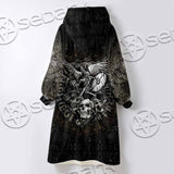 Nordic Rune Viking Odin Mjolnir SED-1129 Oversized Sherpa Blanket Hoodie