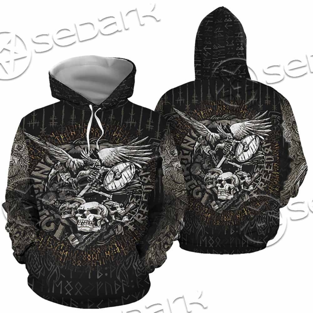 Nordic Rune Viking Odin Mjolnir SED-1129 Hoodie & Zip Hoodie