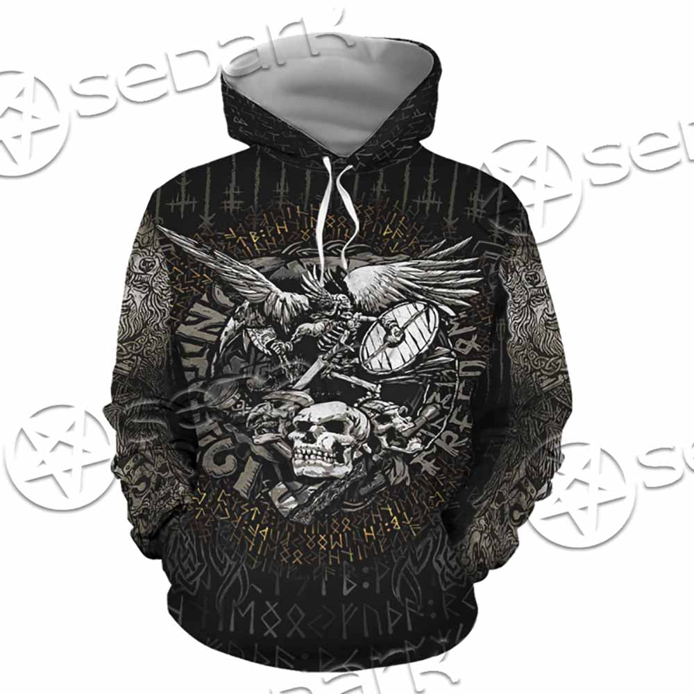 Nordic Rune Viking Odin Mjolnir SED-1129 Hoodie & Zip Hoodie