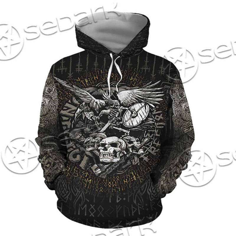Nordic Rune Viking Odin Mjolnir SED-1129 Hoodie & Zip Hoodie
