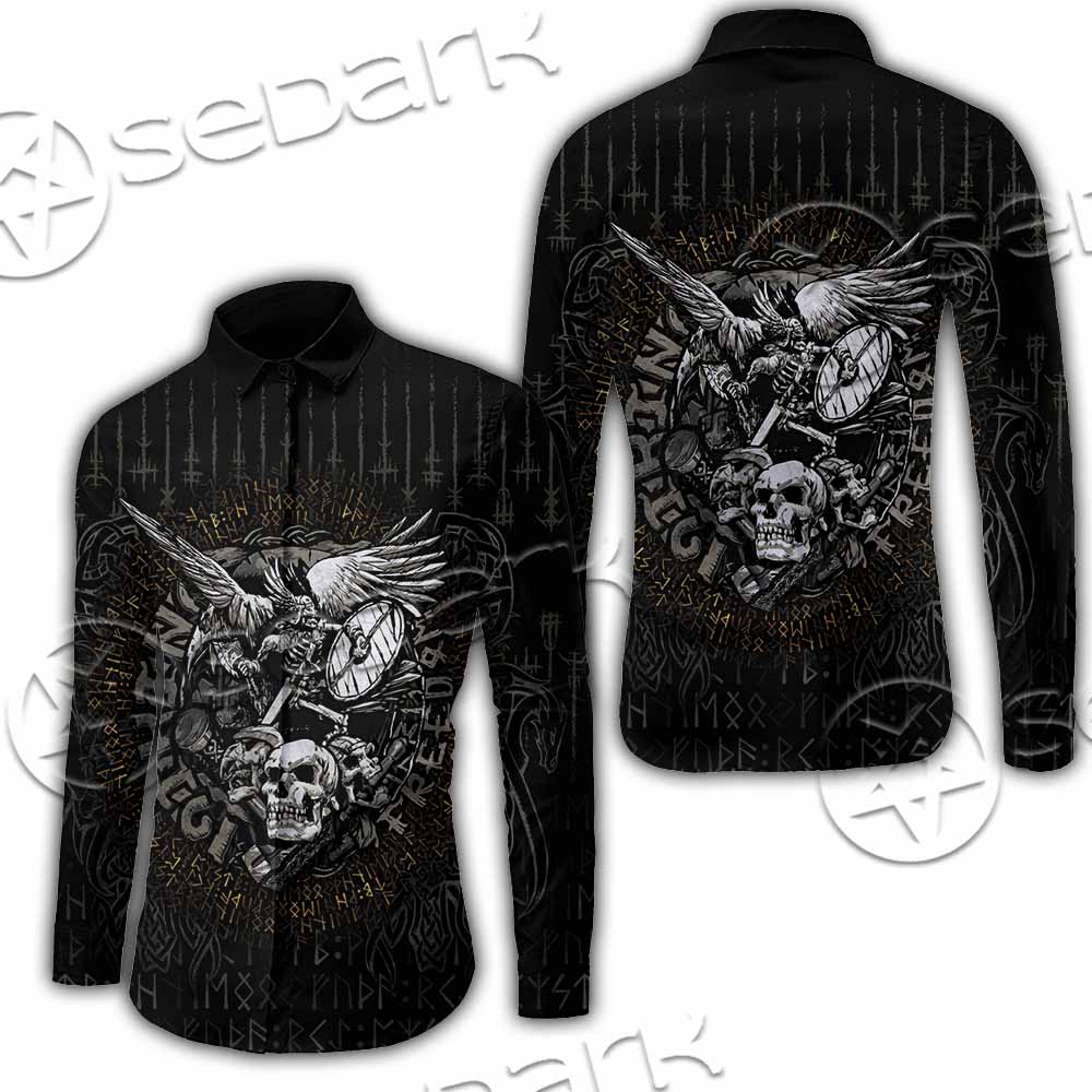 Nordic Rune Viking Odin Mjolnir SED-1129 Shirt Allover