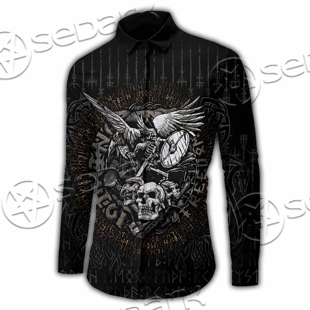 Nordic Rune Viking Odin Mjolnir SED-1129 Shirt Allover