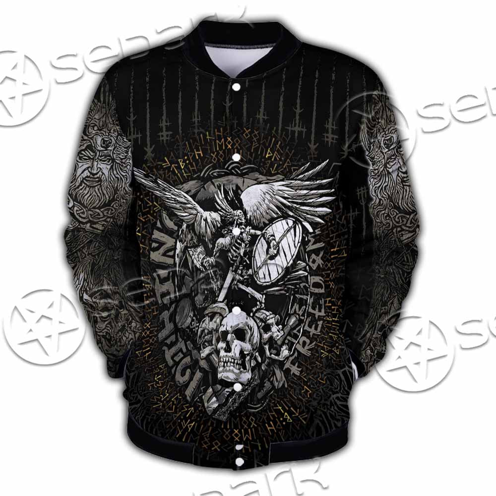 Nordic Rune Viking Odin Mjolnir SED-1129 Button Jacket