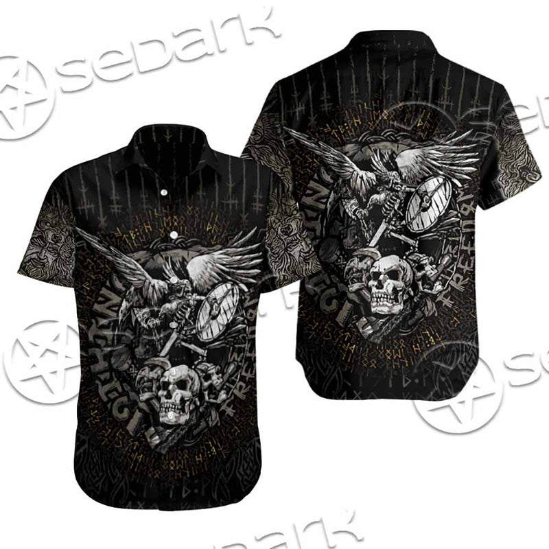 Nordic Rune Viking Odin Mjolnir SED-1129 Shirt Allover