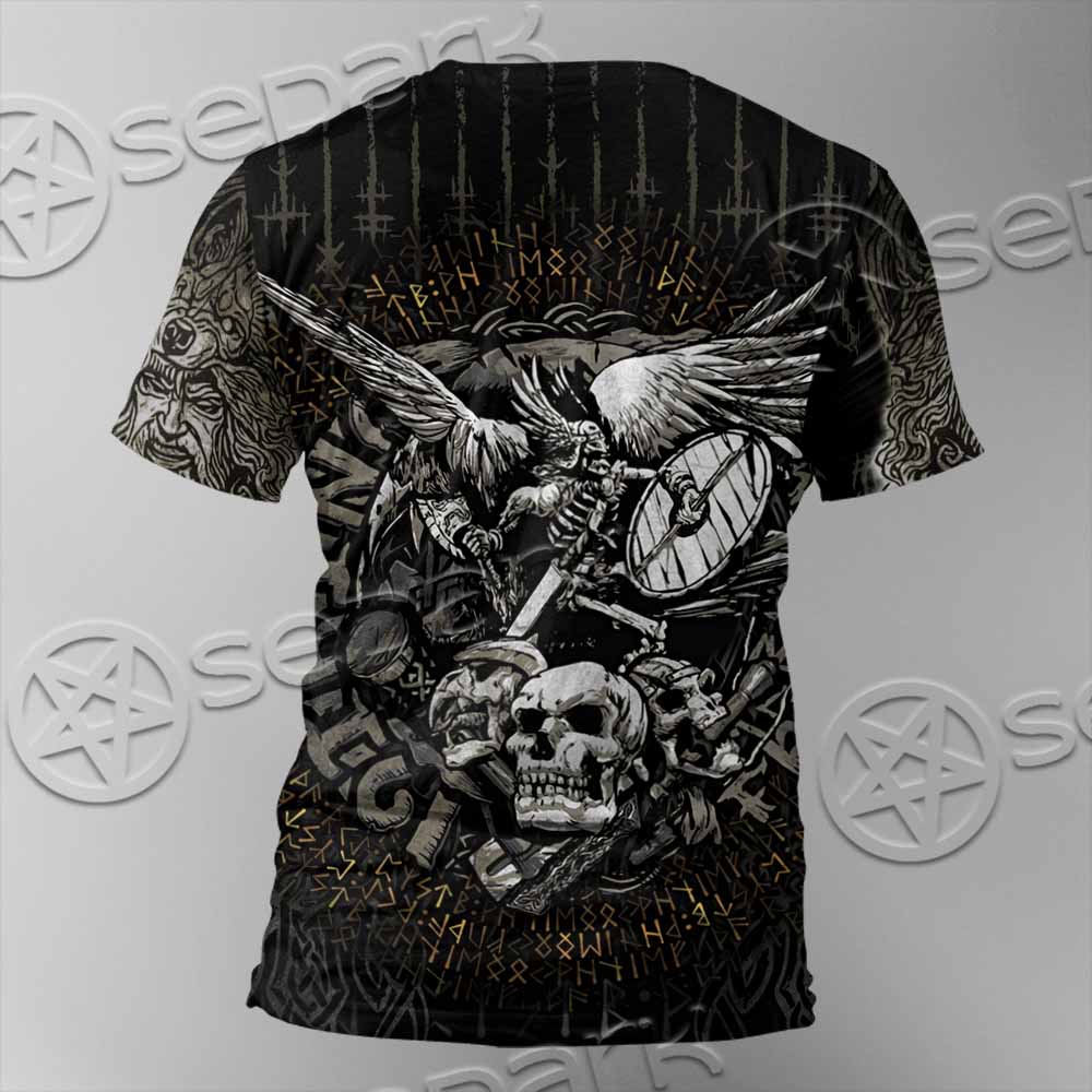 Nordic Rune Viking Odin Mjolnir SED-1129 Unisex T-shirt