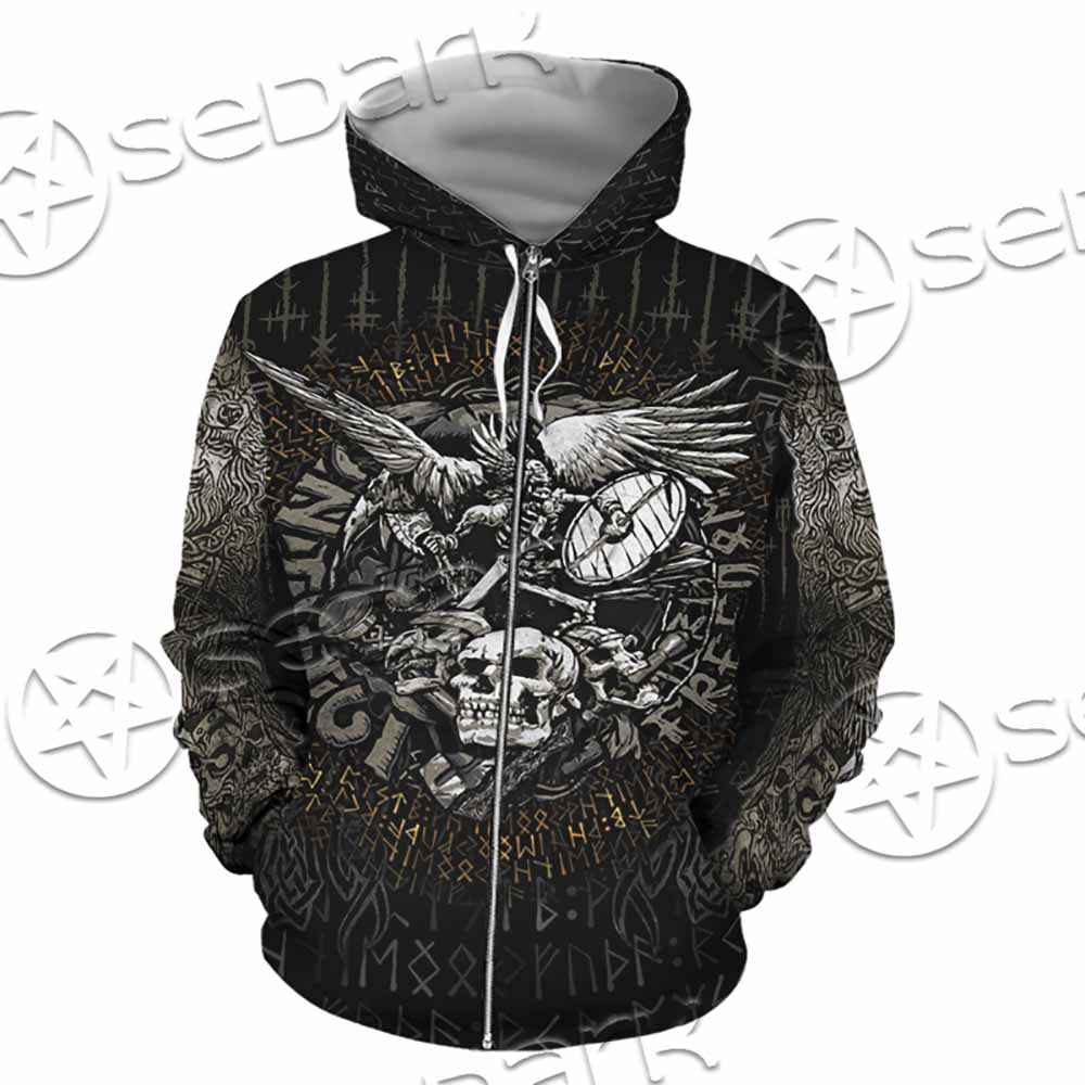 Nordic Rune Viking Odin Mjolnir SED-1129 Hoodie & Zip Hoodie