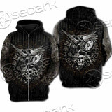 Nordic Rune Viking Odin Mjolnir SED-1129 Hoodie & Zip Hoodie Raglan