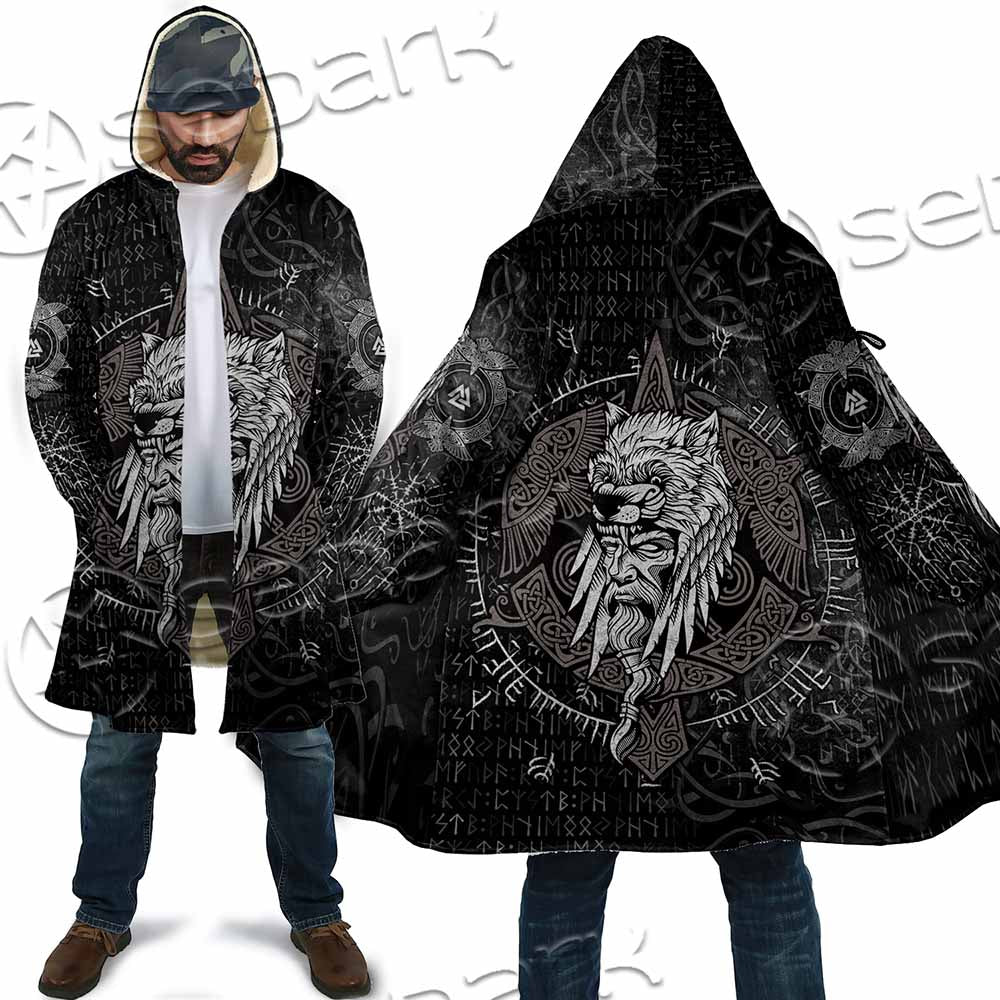 Odin Viking Warrior On A Runic SED-1130 Cloak