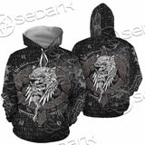 Odin Viking Warrior On A Runic SED-1130 Hoodie & Zip Hoodie