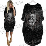 Odin Viking Warrior On A Runic SED-1130 Batwing Pocket Dress