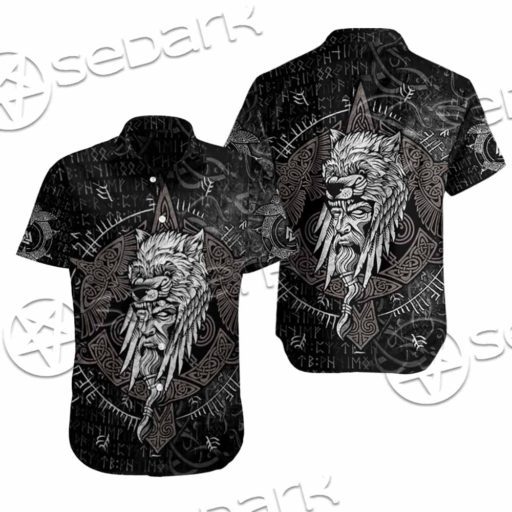Odin Viking Warrior On A Runic SED-1130 Shirt Allover