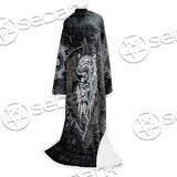 Odin Viking Warrior On A Runic SED-1130 Sleeved Blanket