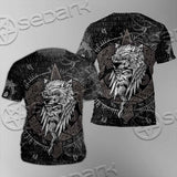 Odin Viking Warrior On A Runic SED-1130 Unisex T-shirt