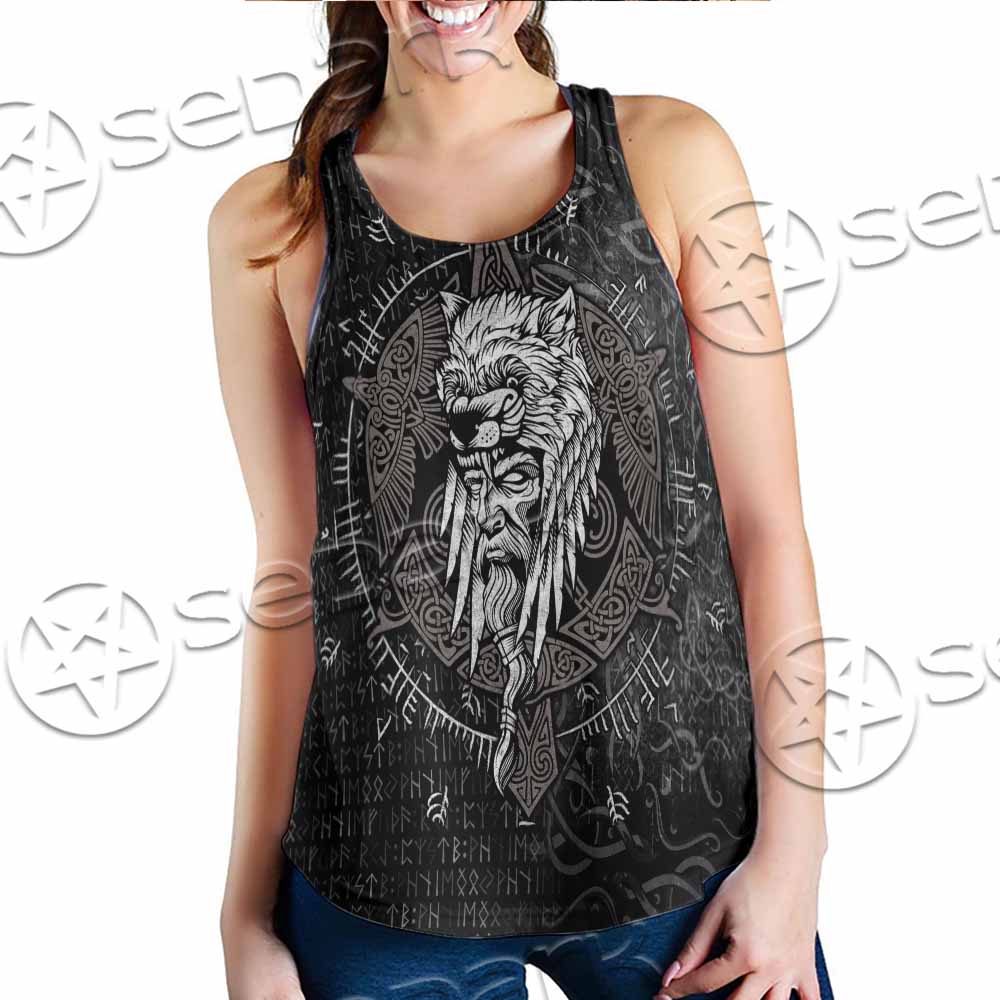 Odin Viking Warrior On A Runic SED-1130 Women Tank Top