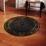 Set Of Old Norse Runes Circles SED-1136 Round Carpet
