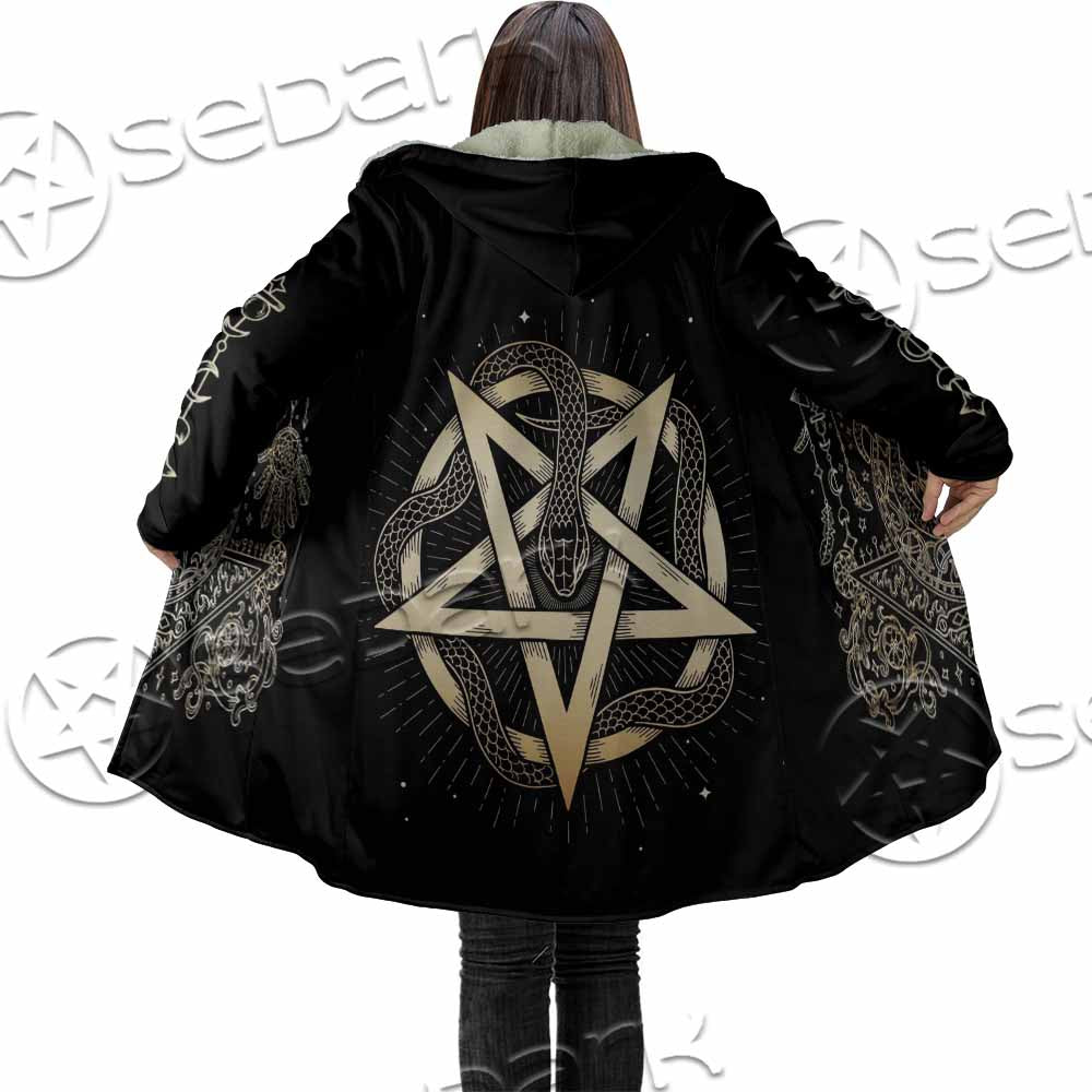 Gold Pentagram Symbol Wrapped By Snake SED-1137 Cloak