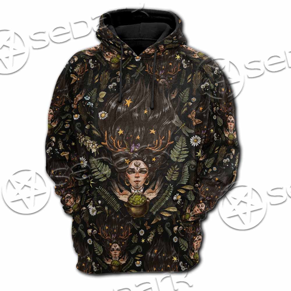 Gothic Magic Witchcraft SED-1149 Hoodie & Zip Hoodie Raglan