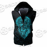 Runes Viking SED-1151 Zip Sleeveless Hoodie