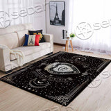 Gothic Ornate Mystic Eye Inside Decorative Heart SED-1172 Area Rug