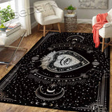 Gothic Ornate Mystic Eye Inside Decorative Heart SED-1172 Area Rug