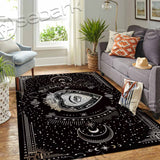 Gothic Ornate Mystic Eye Inside Decorative Heart SED-1172 Area Rug