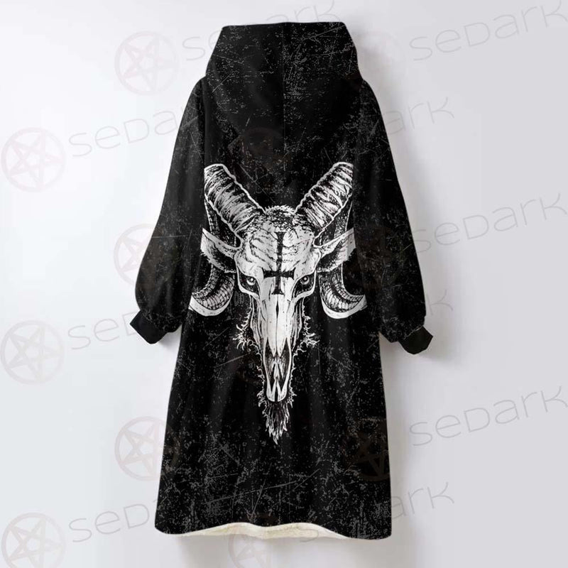 Satanic Goat Head SED-238A Oversized Sherpa Blanket Hoodie