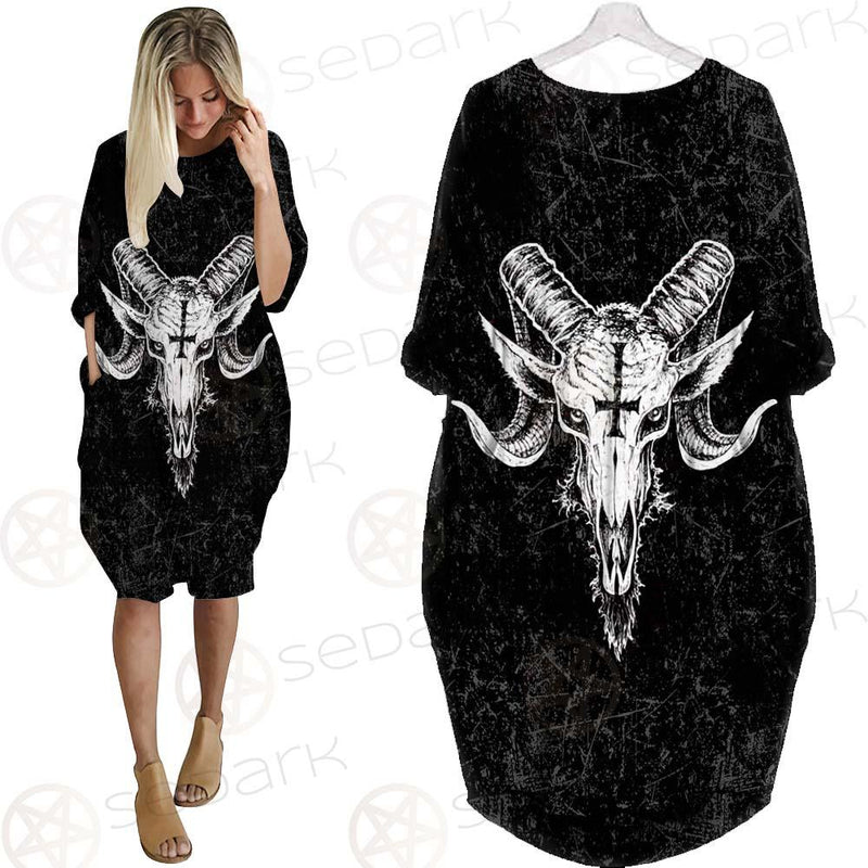 Satanic Goat Head SED-238A Batwing Pocket Dress