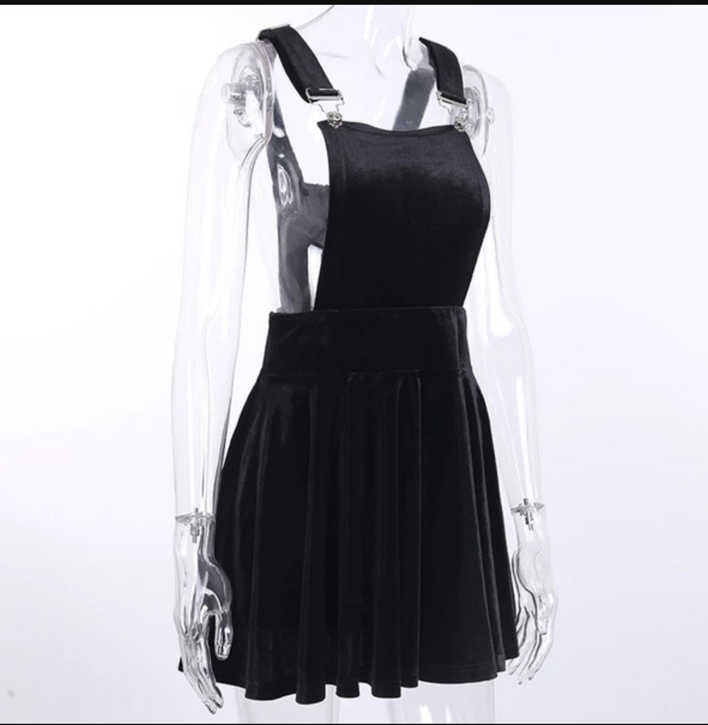Solid Black Rivet Dress
