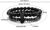 Stone Beads Skull Bracelet