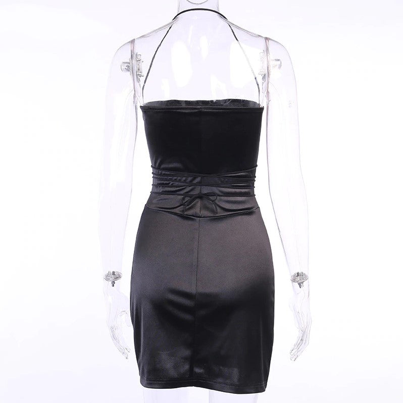 Gothic Sexy Dress Strap Bandage Backless