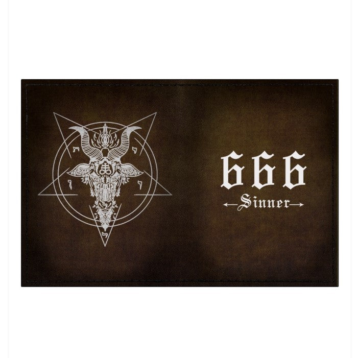 666 SINNER LEATHER NOTEBOOK - PASSPORT HOLDER - WALLET