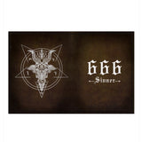 666 SINNER LEATHER NOTEBOOK - PASSPORT HOLDER - WALLET