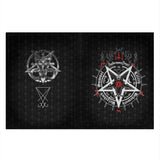 SATANIC 5 LETTERS LEATHER NOTEBOOK - PASSPORT HOLDER - WALLET