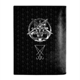 SATANIC 5 LETTERS LEATHER NOTEBOOK - PASSPORT HOLDER - WALLET