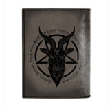 BAPHOMET LEATHER NOTEBOOK - PASSPORT HOLDER - WALLET