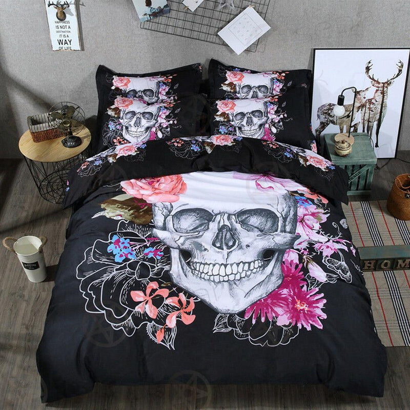 Skull Tiger Quilt Doona Bed set