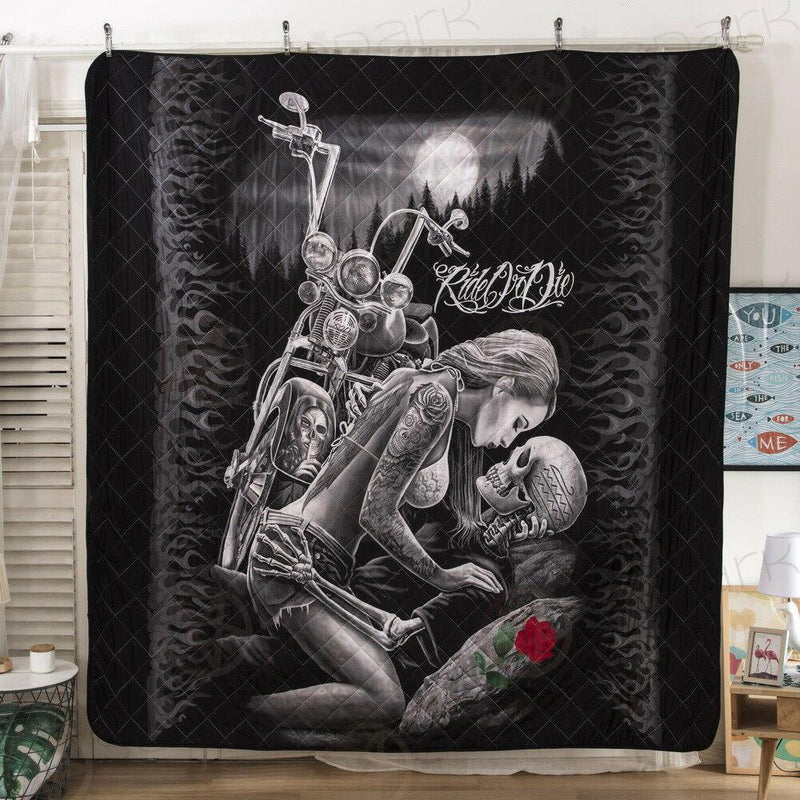 Floral Skull Queen Bed set