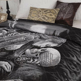 Floral Skull Queen Bed set